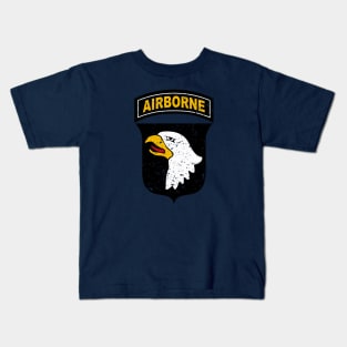 101st Airborne Division "Screaming Eagles" Vintage Insignia Kids T-Shirt